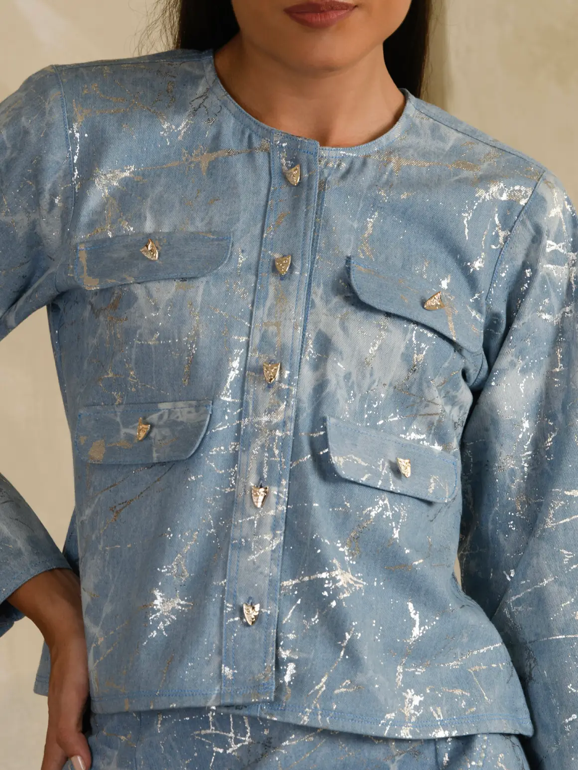 MAMA SAIID CHIIC ICE BLUE FROST DRESS - Image 5