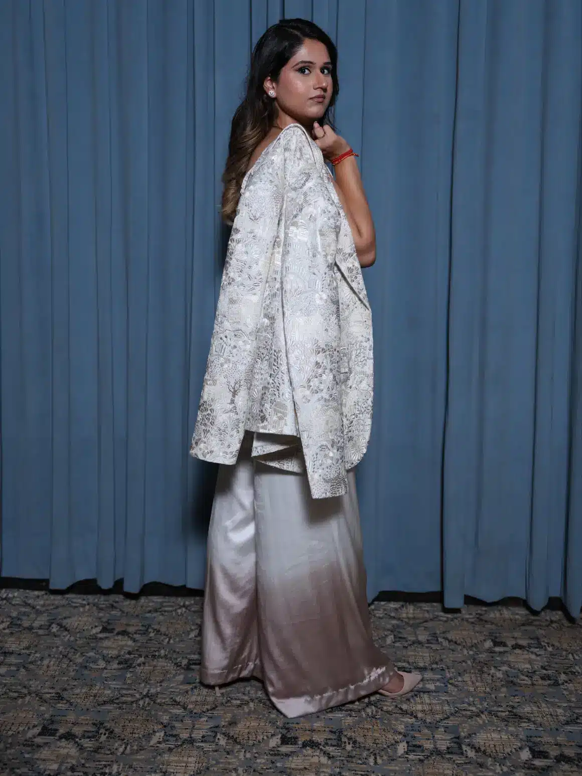 MAMA SAIID CHIIC Ivory Ombré Power Suit - Image 5