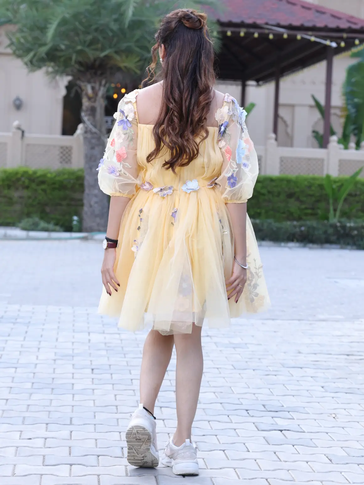 MAMA SAIID CHIIC Floral Net Midi Dress - Image 2