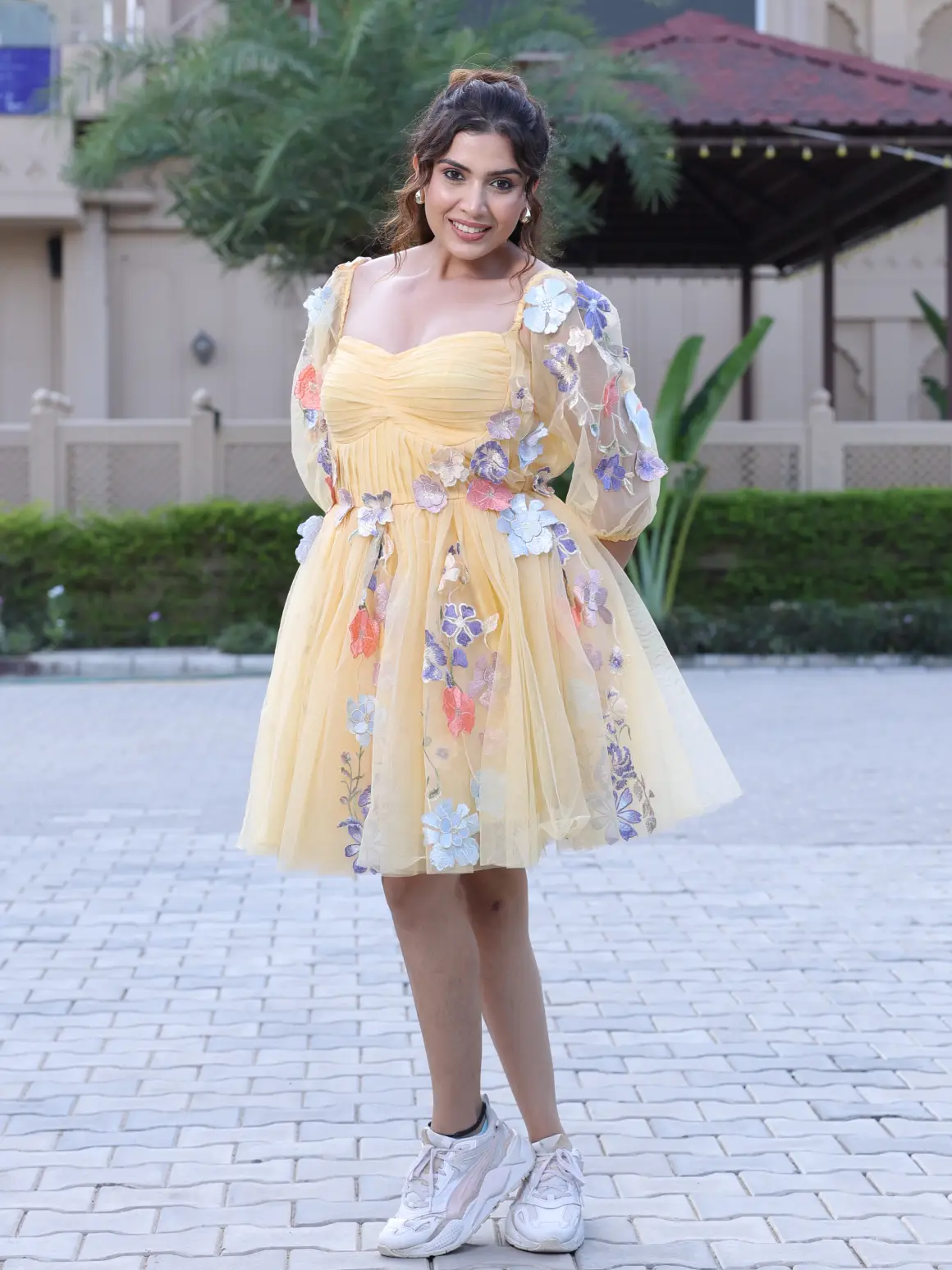 MAMA SAIID CHIIC Floral Net Midi Dress - Image 3
