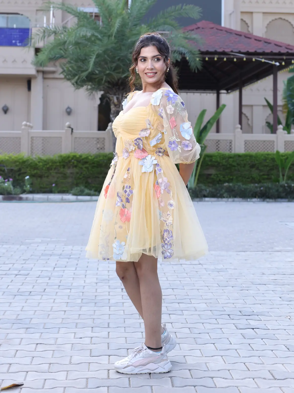 MAMA SAIID CHIIC Floral Net Midi Dress - Image 5