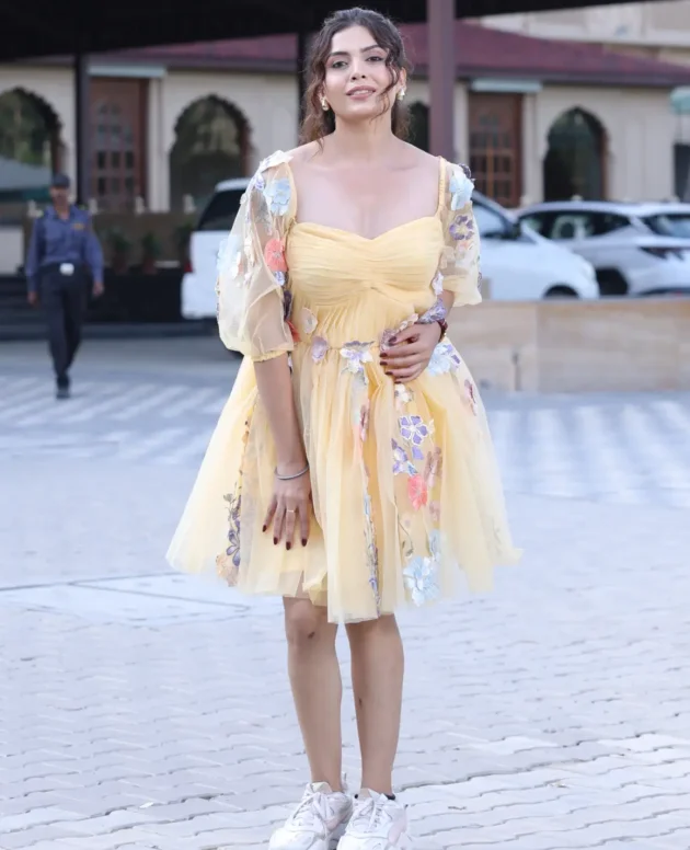 MAMA SAIID CHIIC Floral Net Midi Dress