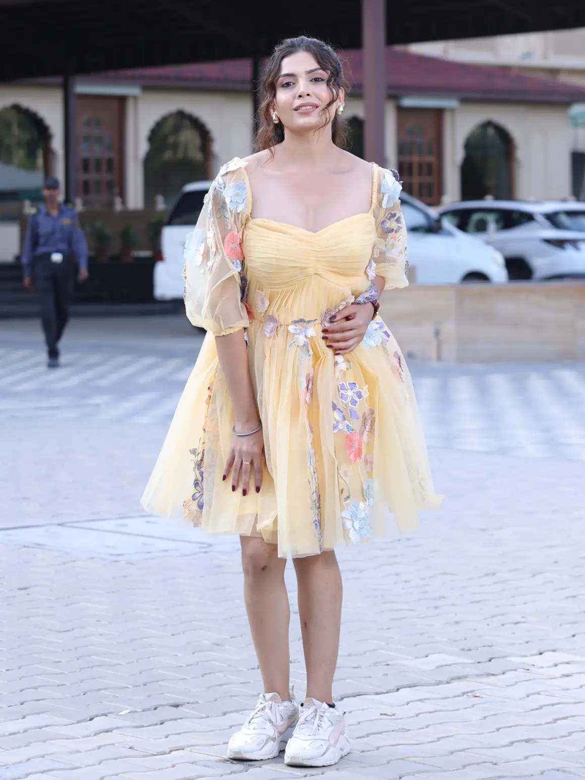 MAMA SAIID CHIIC Floral Net Midi Dress