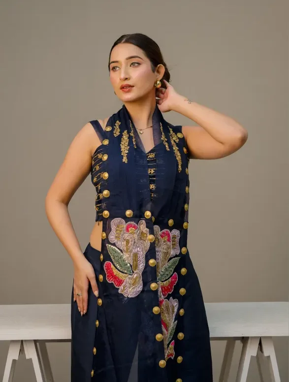 MAMA SAIID CHIIC Blue organza dress