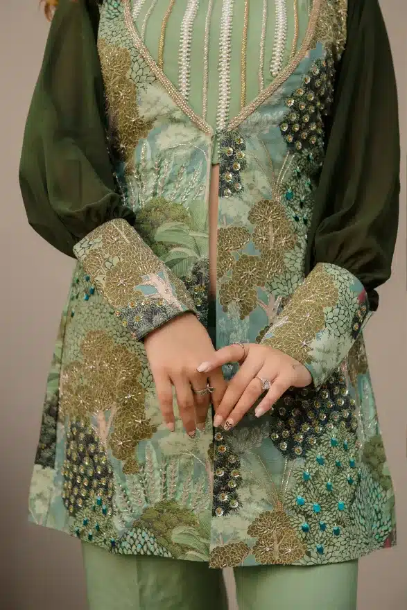 MAMA SAIID CHIIC Linen suit set with multicolour embroidery - Image 2